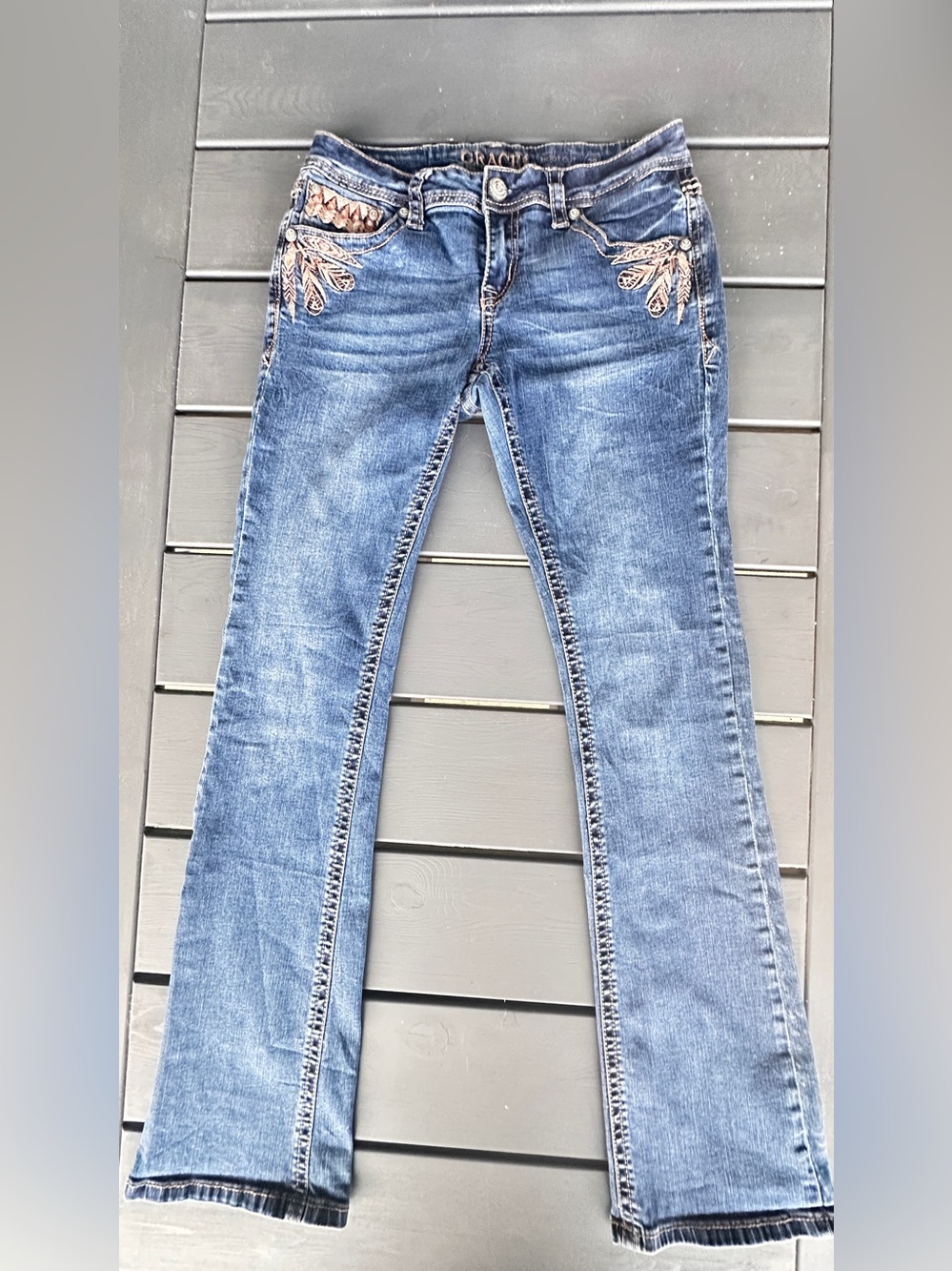 Grace in LA women's mid-rise bootcut jeans Sz 29